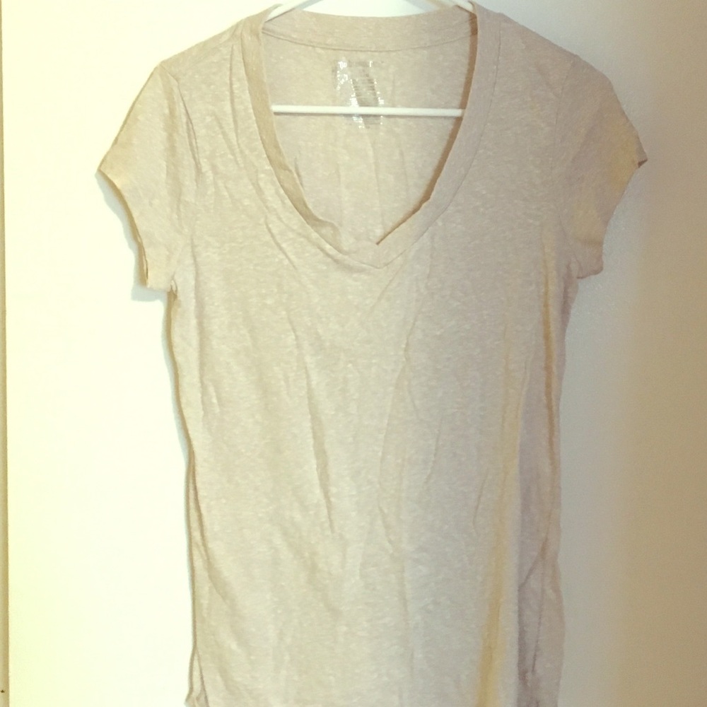 Tan V-neck